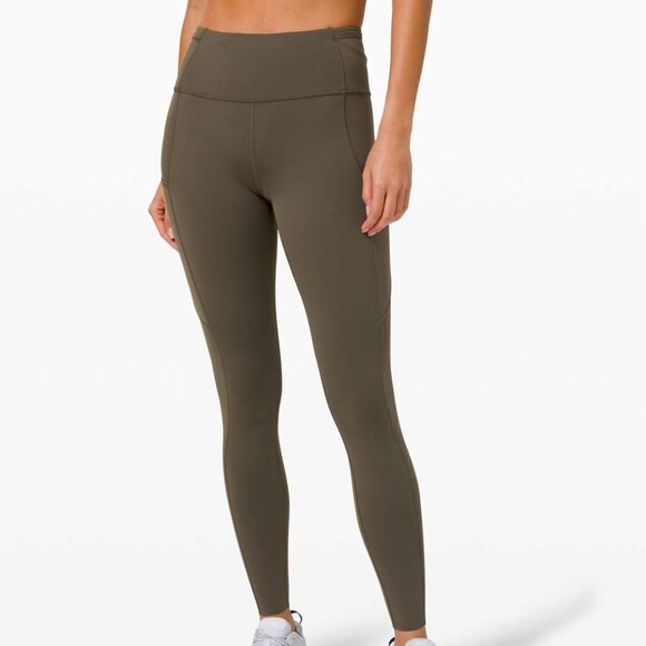 Lululemon Fast and Free Tight 28" *Non-Reflective Dark Olive - Picture 1 of 10